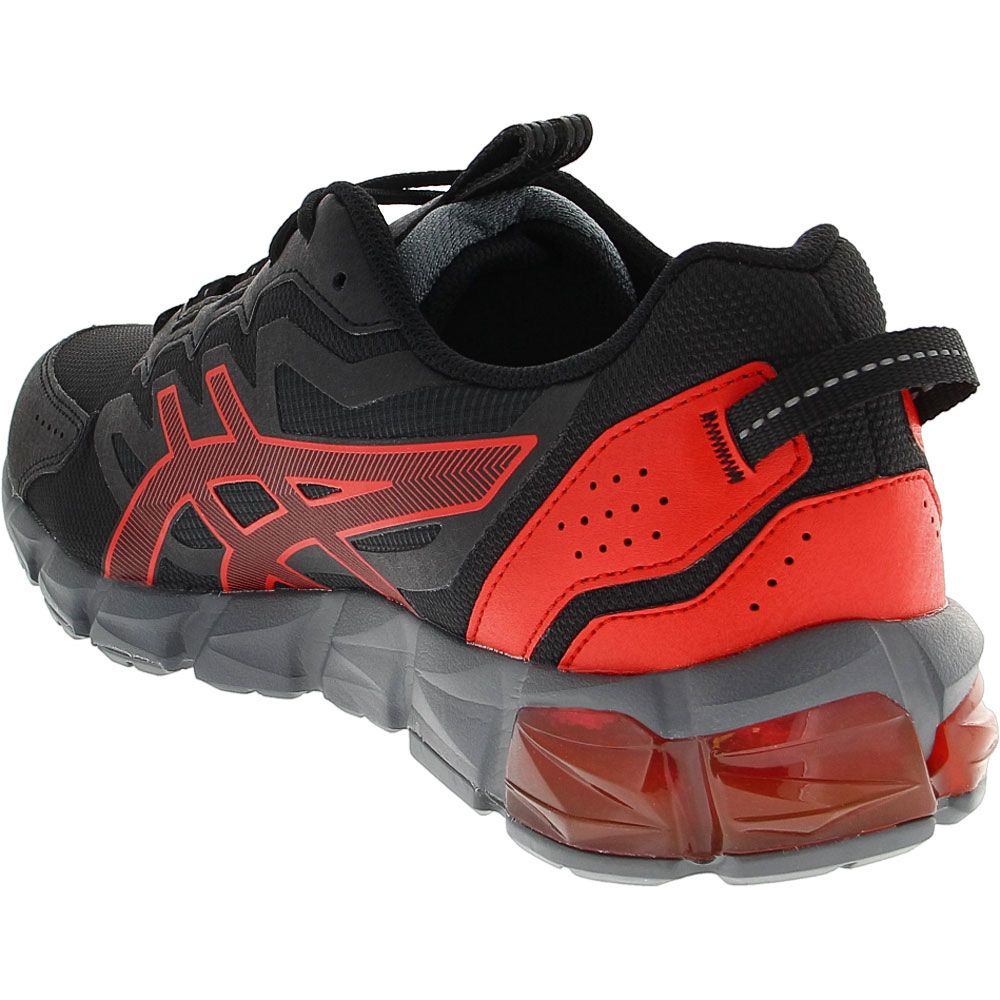 ASICS Gel Quantum 90 3 Sport Running Shoes - Mens Black Red Alert Back View