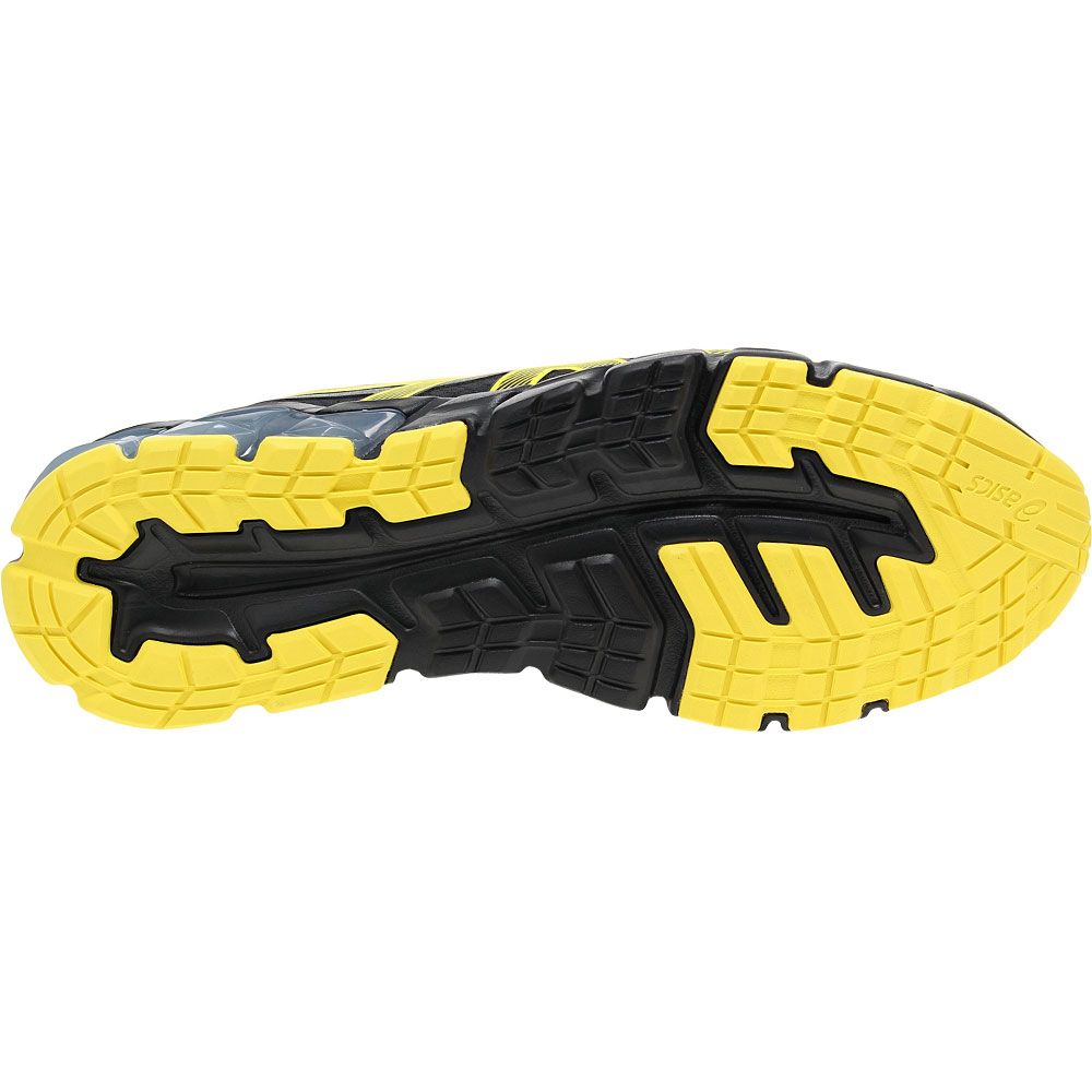 ASICS Gel Quantum 90 Mens Running Shoes Black Vibrant Yellow Sole View
