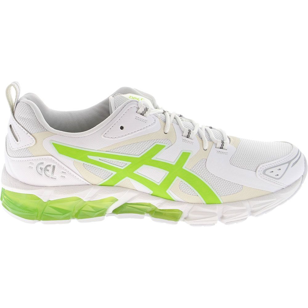 ASICS Gel Quantum 180 6 Running Shoes - Womens White Hazard Green Side View