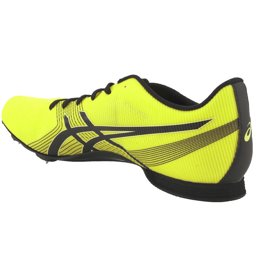 ASICS Hyper Md 6 Racing Flats - Mens Safety Yellow Black Back View