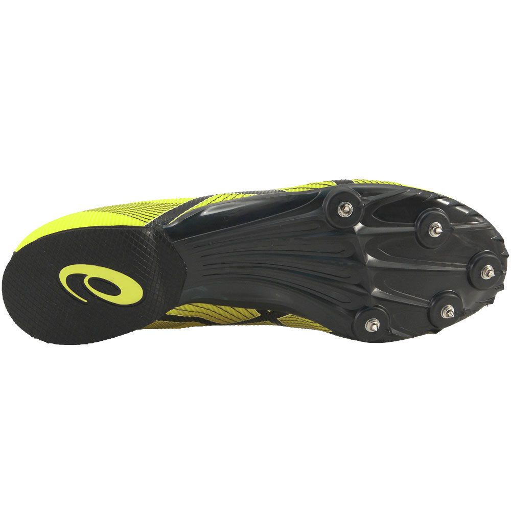 ASICS Hyper Md 6 Racing Flats - Mens Safety Yellow Black Sole View