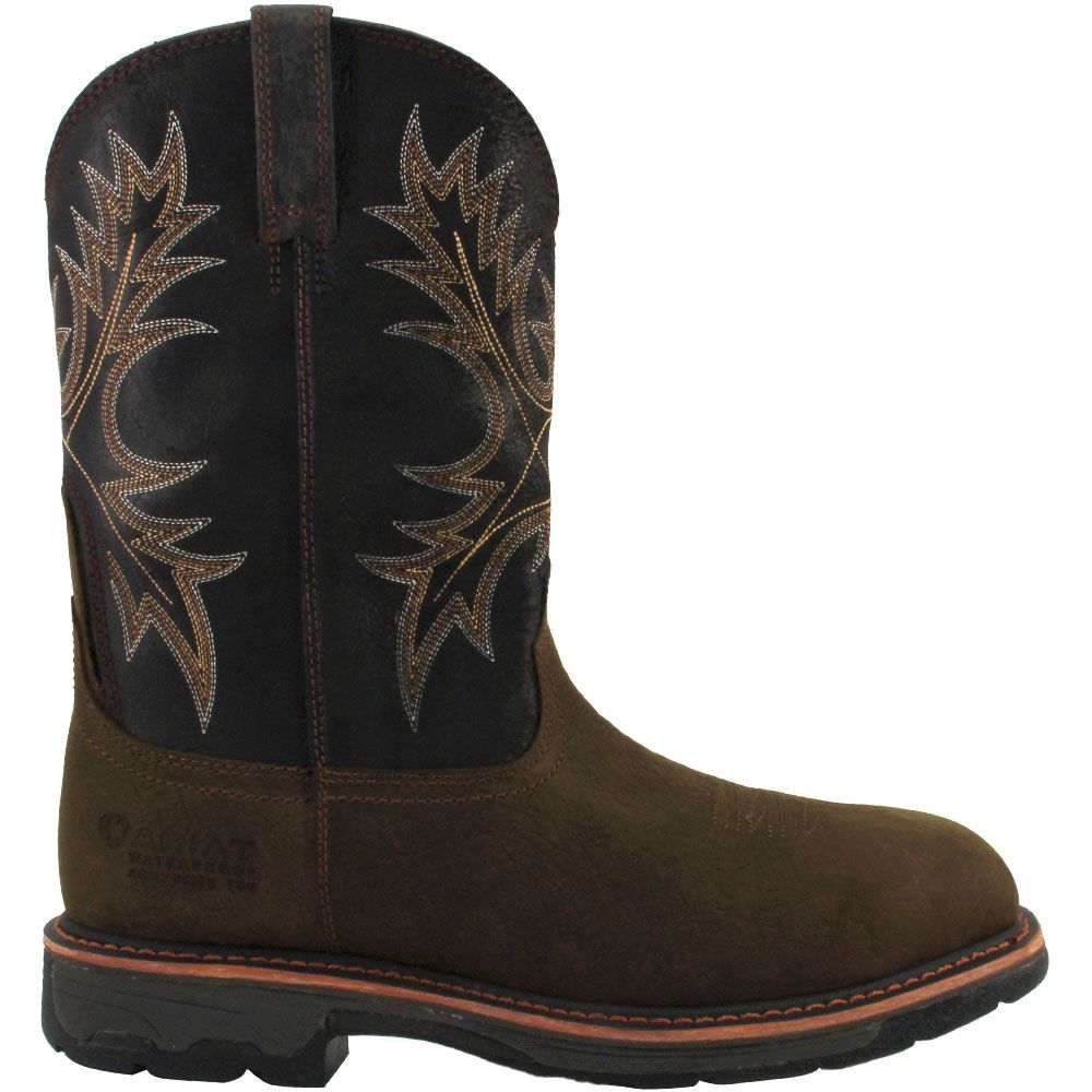 Ariat Workhog Composite Toe Work Boots - Mens Brown Side View