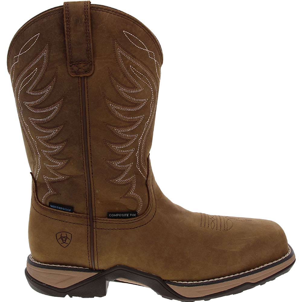 Ariat Anthem Composite Toe Work Boots - Womens Brown Side View