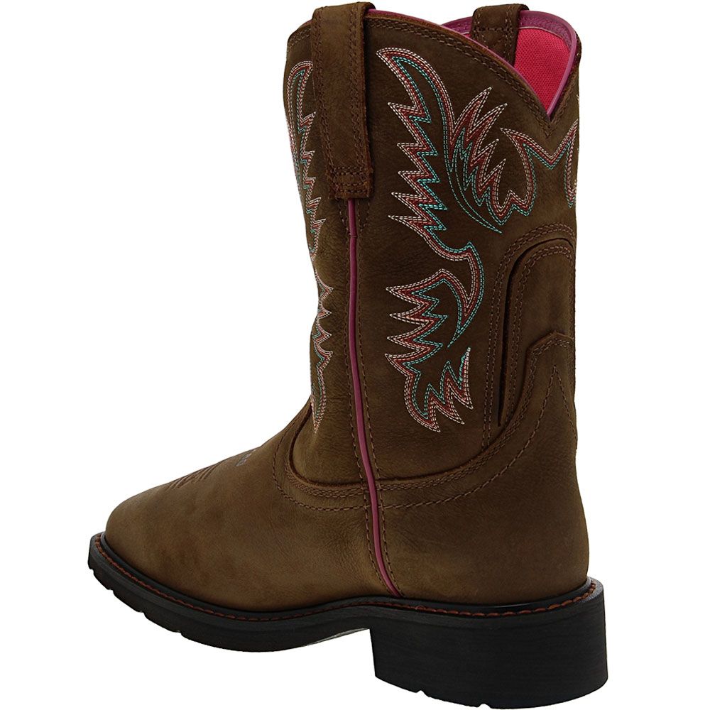 Ariat Krista Met Guard Safety Toe Work Boots - Womens Brown Back View