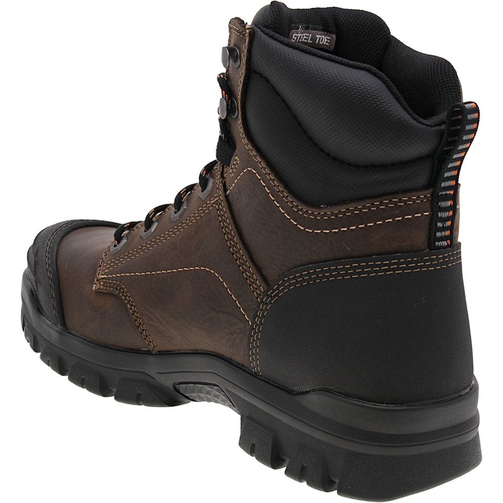 Ariat Treadfast Safety Toe Work Boots - Mens Brown Back View