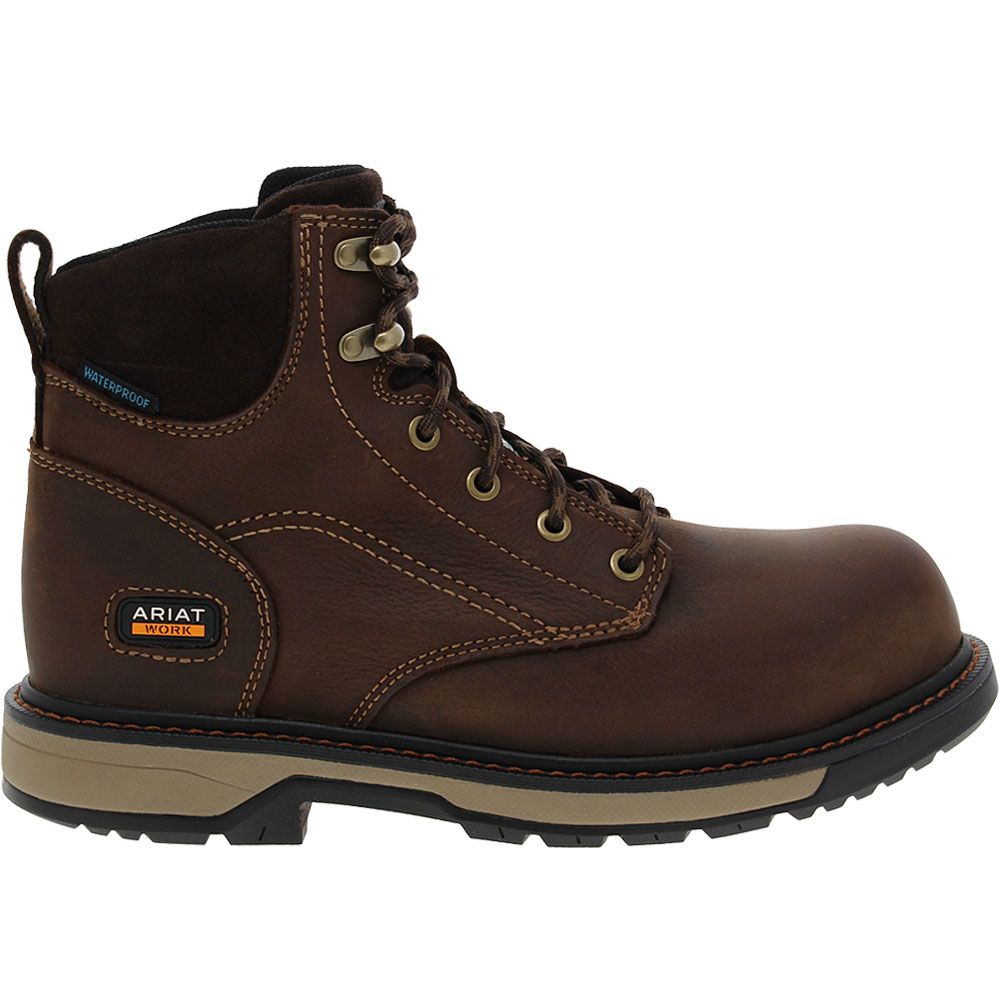 Ariat Riveter Composite Toe Work Boots - Womens Brown Side View