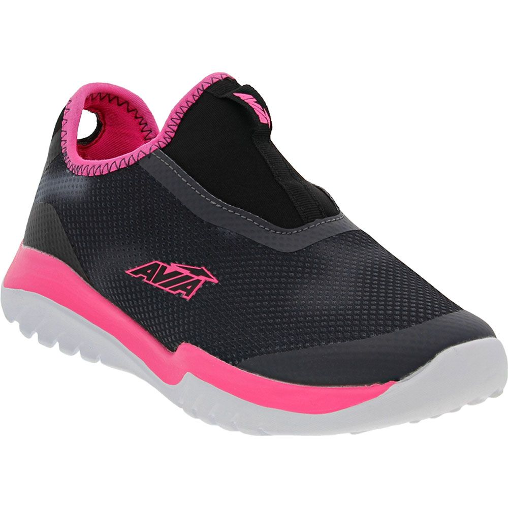 Avia Avi Breeze K Kids Running Shoes Odyssey Grey Pink Glo Jet Black