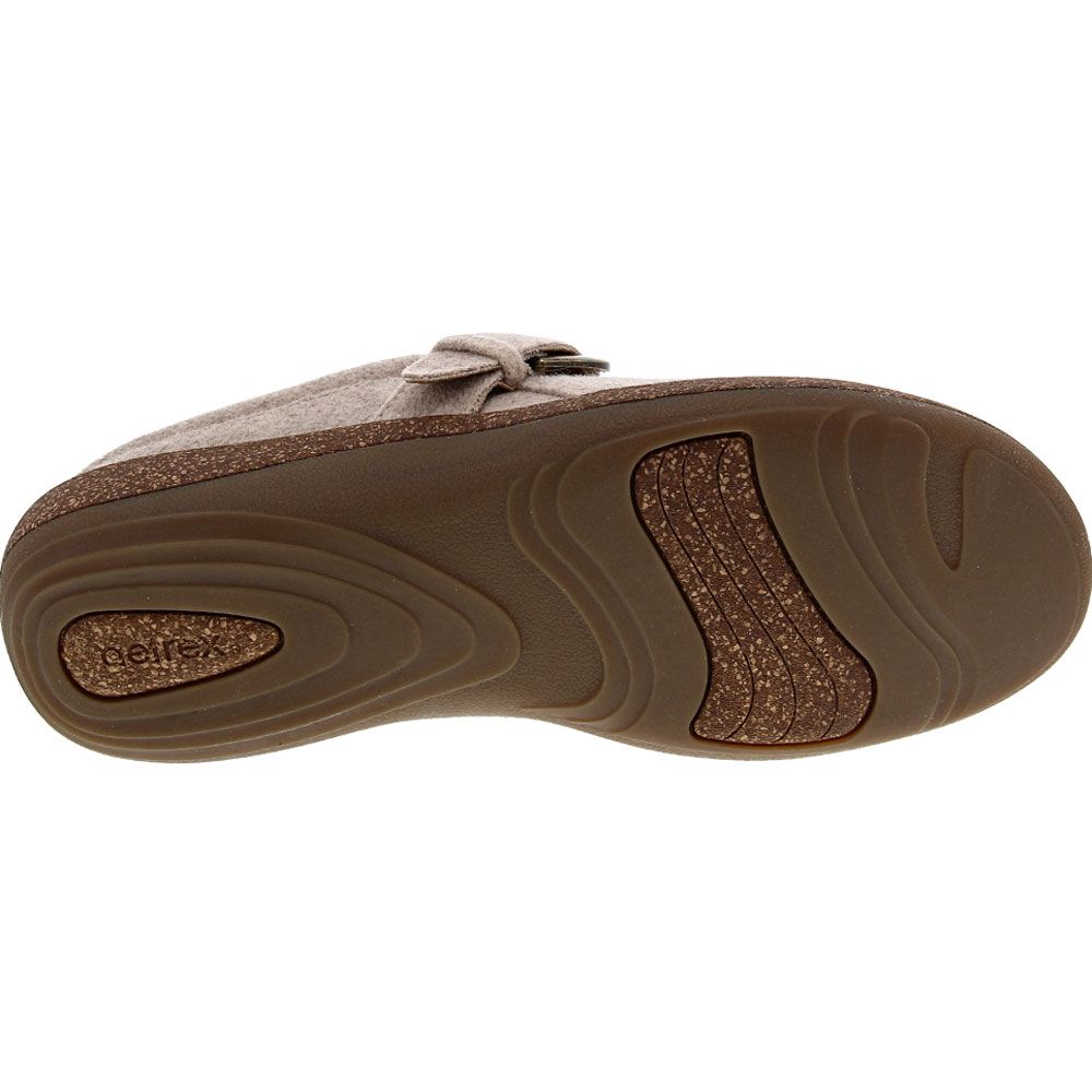 Aetrex Libby Wool Slippers - Womens Oatmeal Sole View