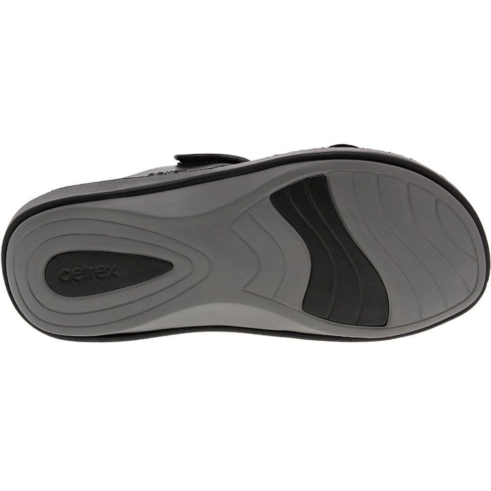 Aetrex Janey Sport Slide Womens Water Sandals Black Sole View