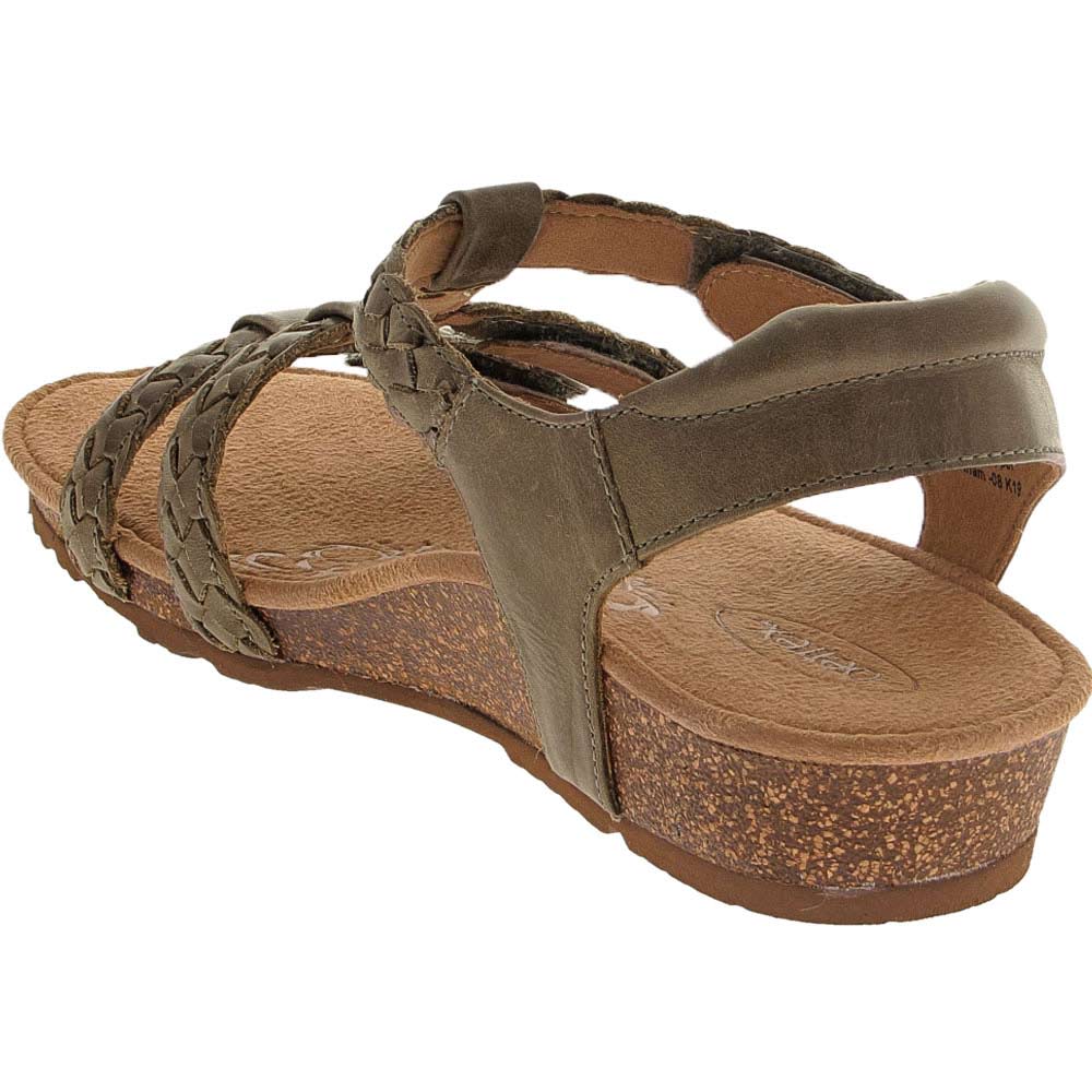 Aetrex Reese Sandals - Womens Taupe Back View
