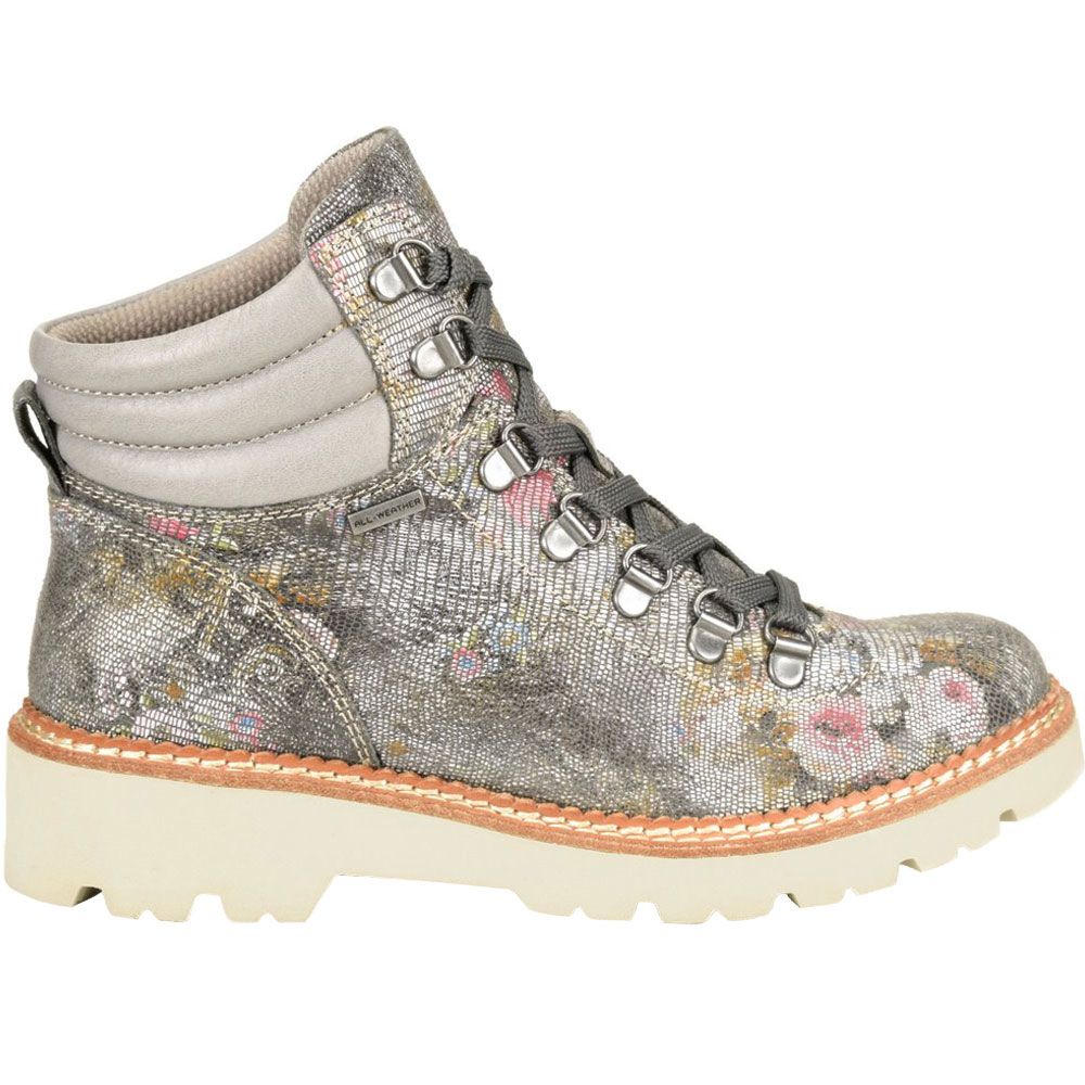 Bionica Dezi Rain Boots - Womens Grey Flower Side View