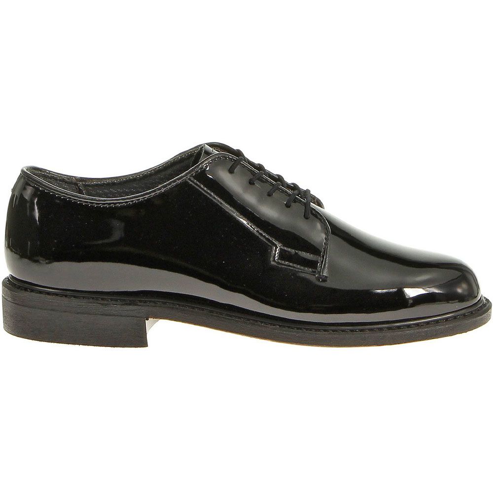 Bates High Gloss Leather Ox Non-Safety Toe Work Shoes - Mens Black Side View