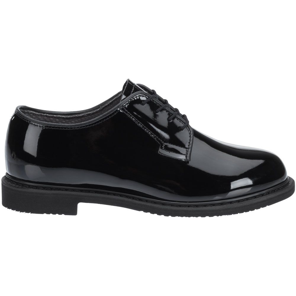 Bates High Gloss Ox Non-Safety Toe Work Shoes - Womens Black Side View