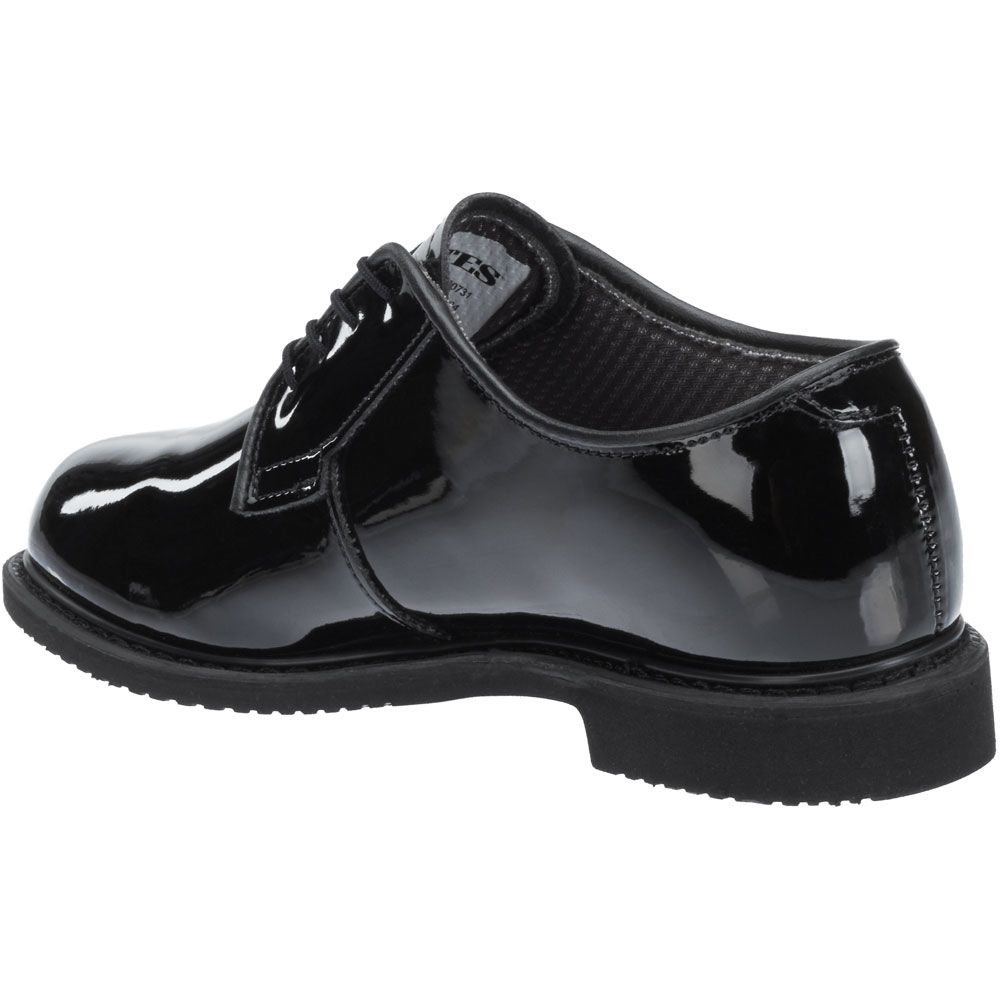 Bates High Gloss Ox Non-Safety Toe Work Shoes - Womens Black Back View