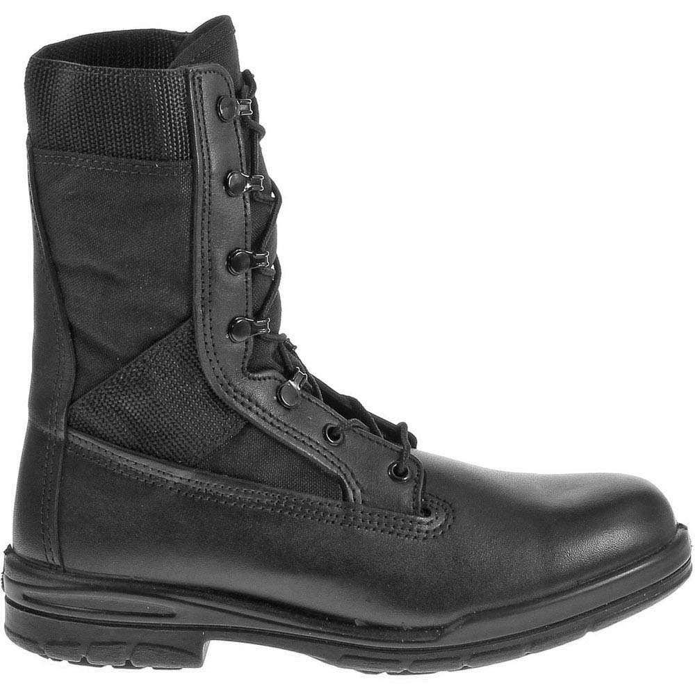 Bates 8in Tropical Seals Non-Safety Toe Work Boots - Mens Black Side View