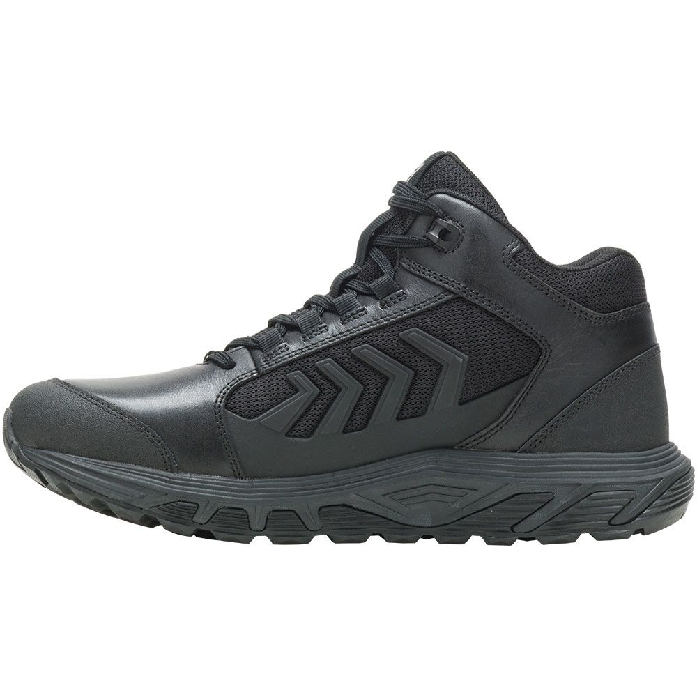 Bates Rush Shield Mid Vent Non-Safety Toe Work Boots - Mens Black Back View