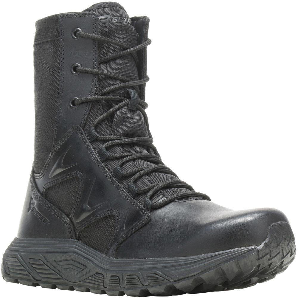 Bates Rush Tall Side Zip Non-Safety Toe Work Boots - Mens Black