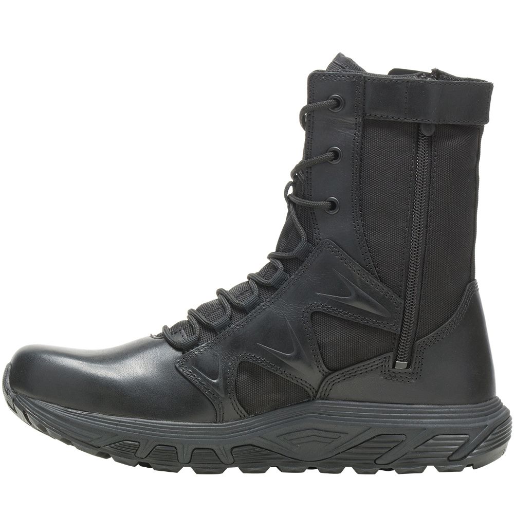 Bates Rush Tall Side Zip Non-Safety Toe Work Boots - Mens Black Back View