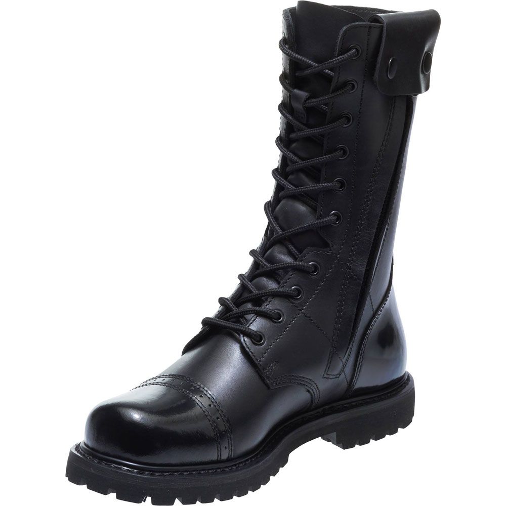 Bates 11in Paratrooper Zip Non-Safety Toe Work Boots - Mens Black Back View