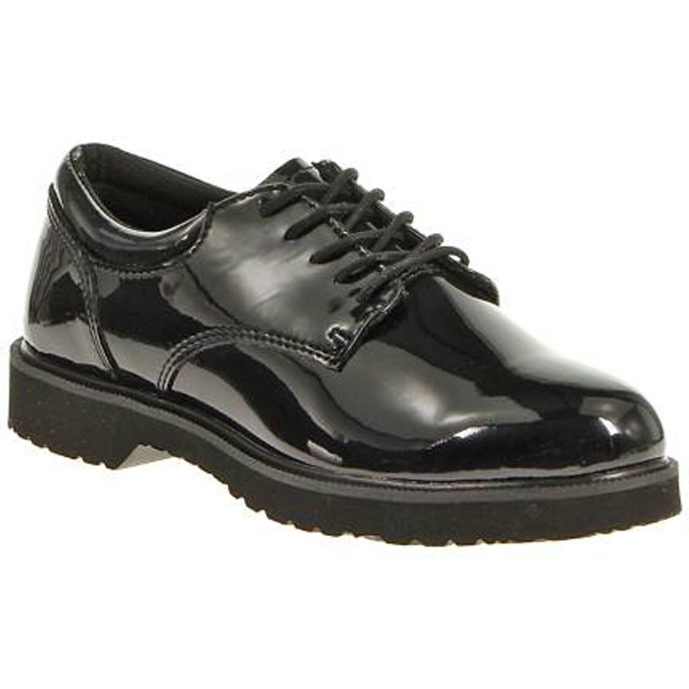Bates High Gloss Duty Ox Non-Safety Toe Work Shoes - Mens Black
