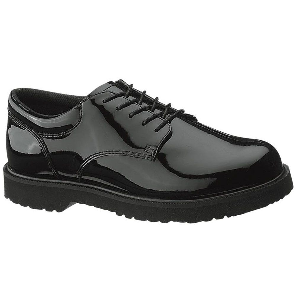 Bates High Gloss Duty Ox Non-Safety Toe Work Shoes - Mens Black Side View