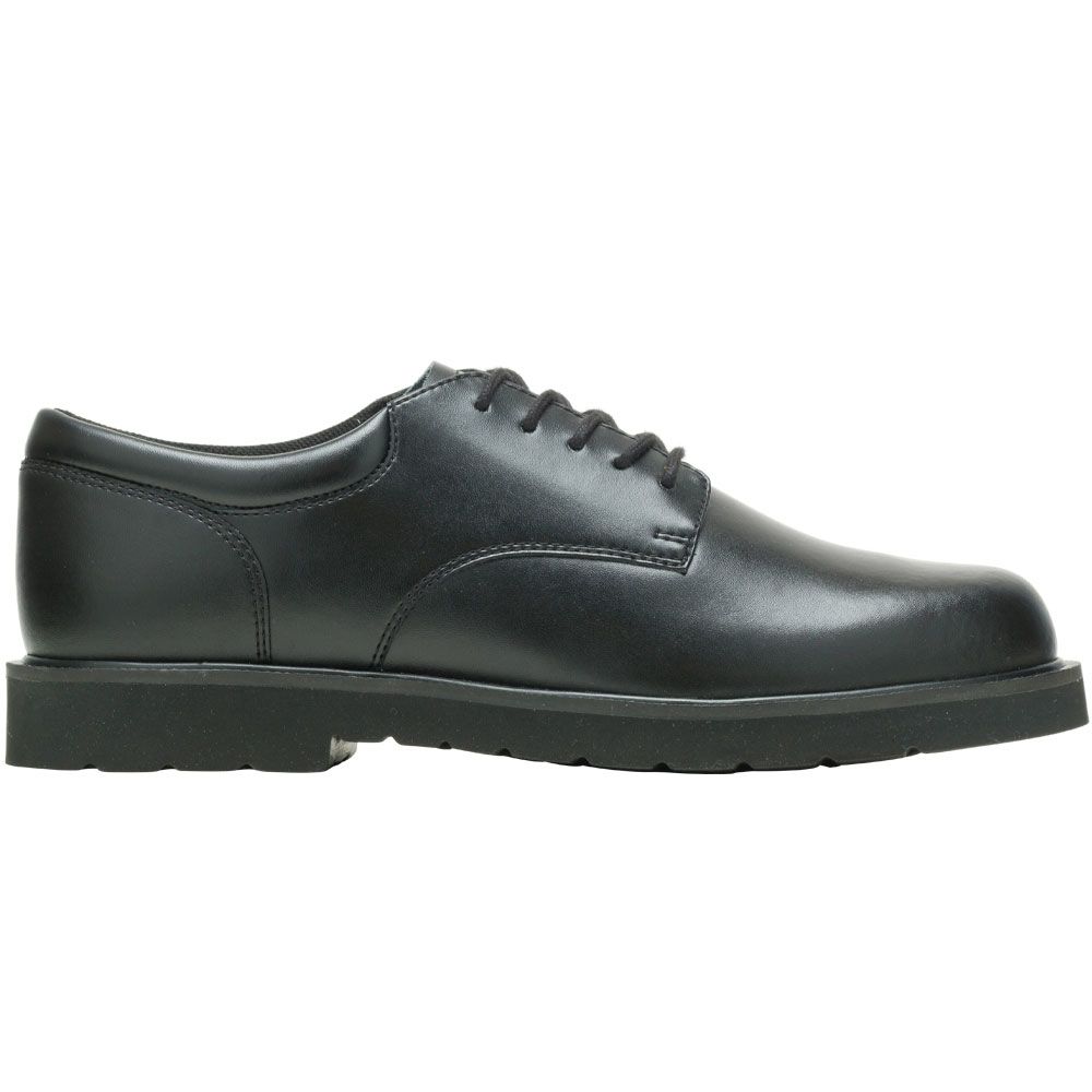 Bates High Shine Duty Ox Non-Safety Toe Work Shoes - Mens Black Side View