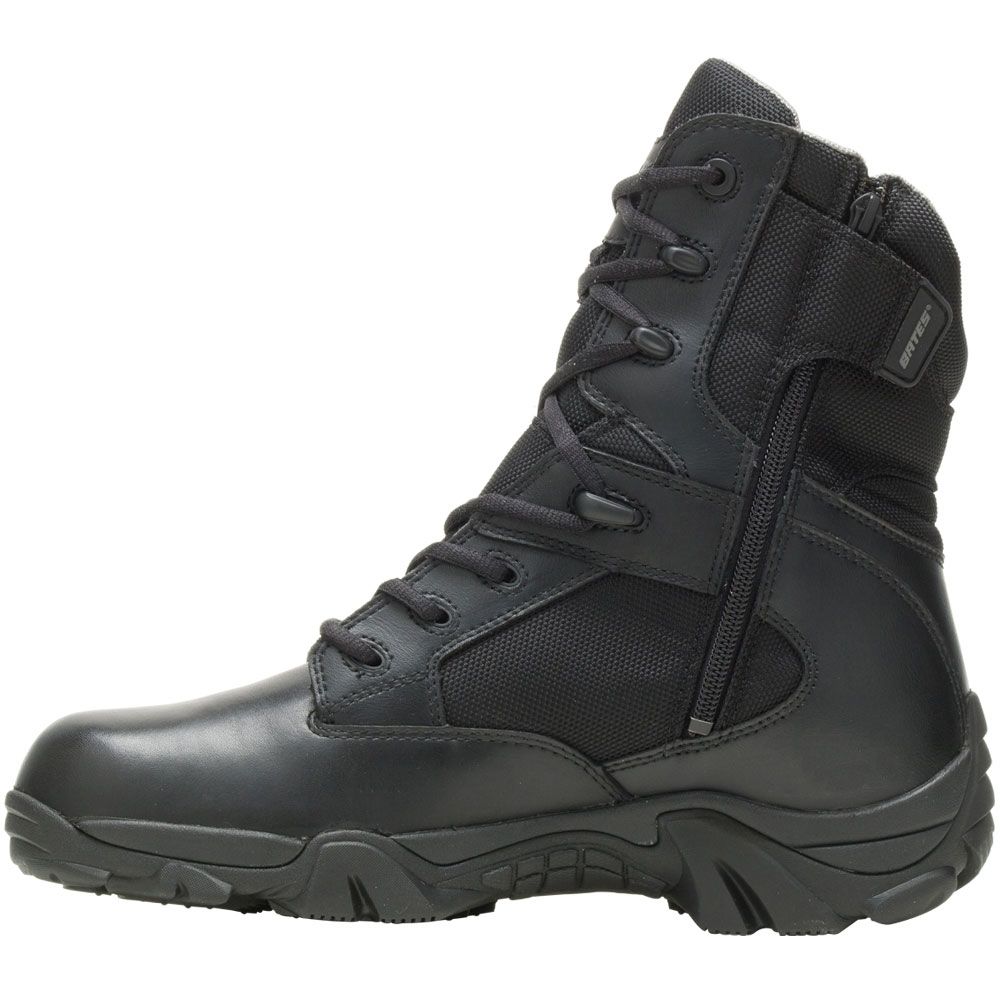 Bates Gx 8 Ins Side Zip Gtz Non-Safety Toe Work Boots - Mens Black Back View