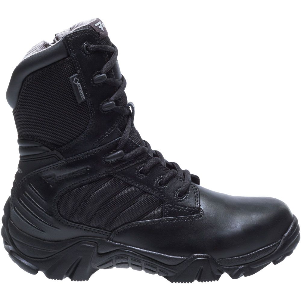 Bates Gx 8 Side Zip Gtx Non-Safety Toe Work Boots - Womens Black Side View