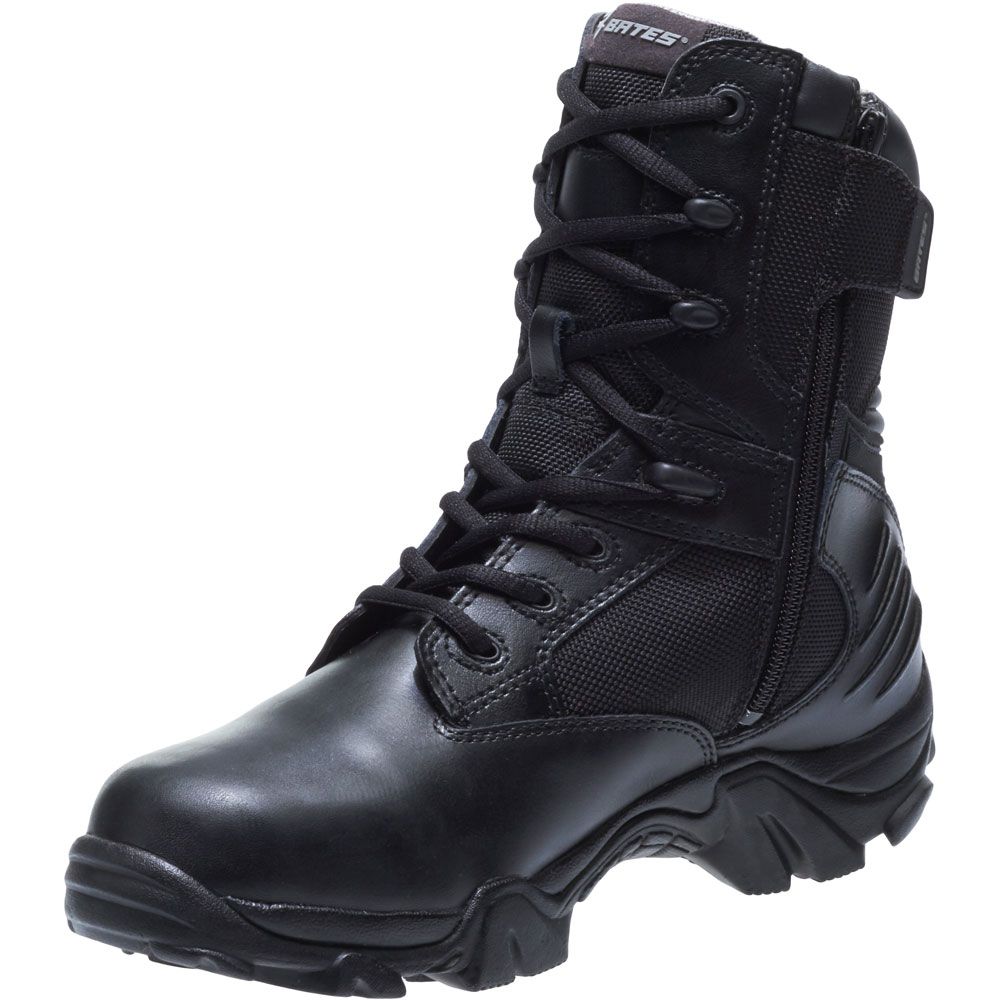 Bates Gx 8 Side Zip Gtx Non-Safety Toe Work Boots - Womens Black Back View