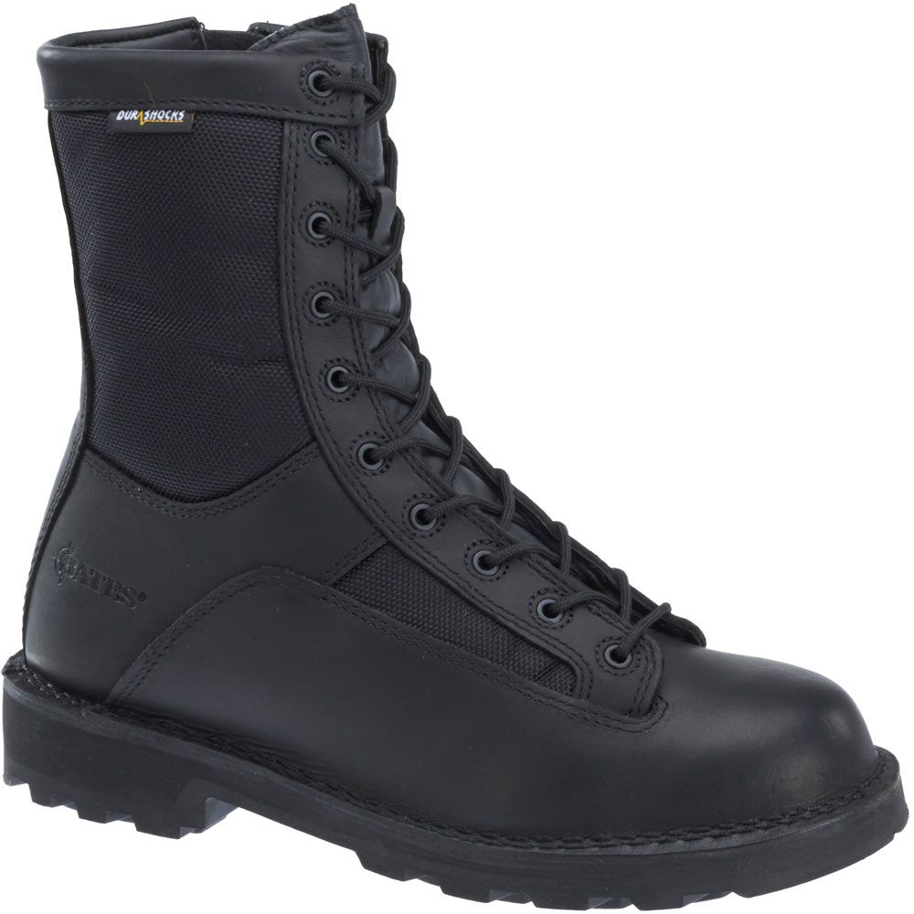 Bates 8in Durashock Side Zip Non-Safety Toe Work Boots - Mens Black