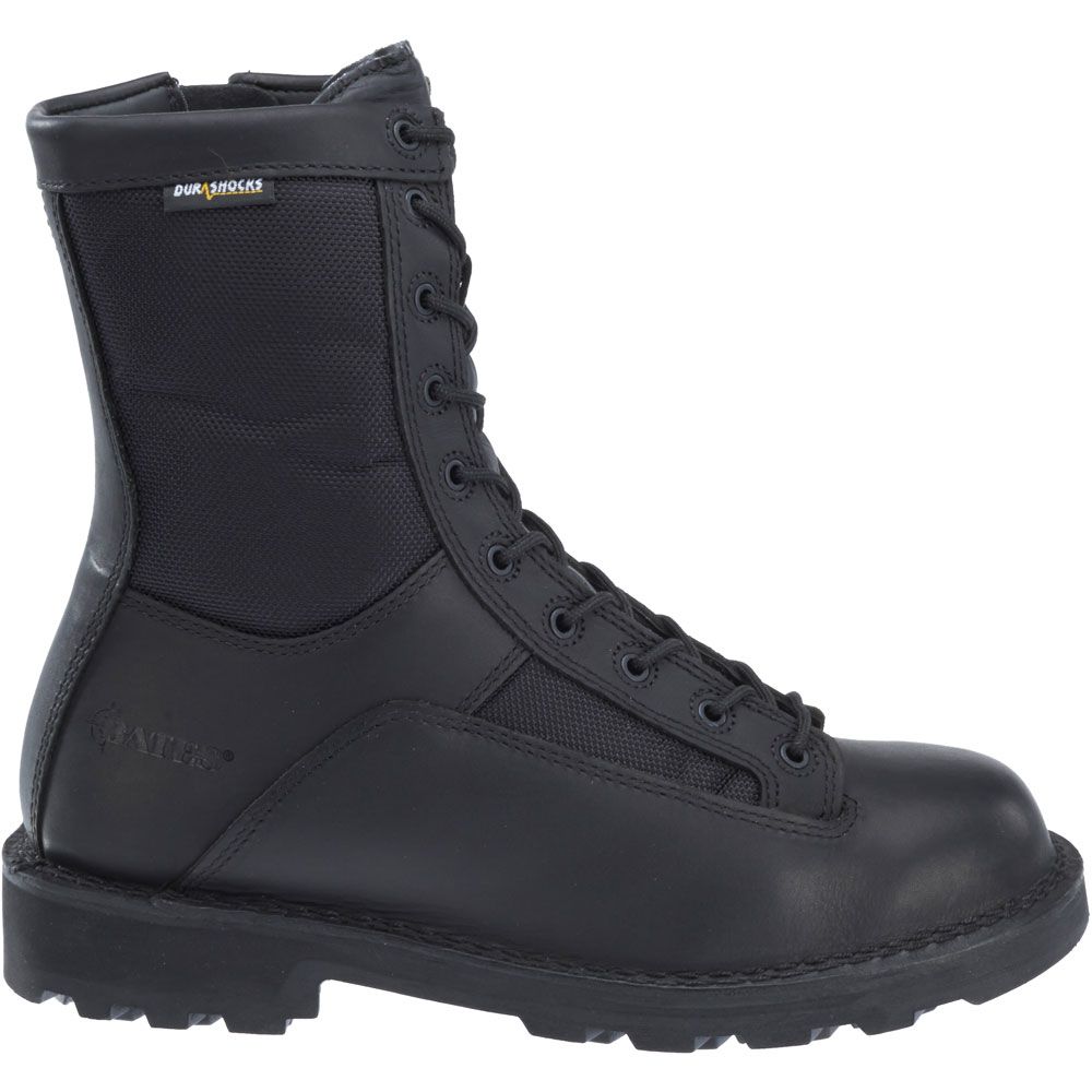 Bates 8in Durashock Side Zip Non-Safety Toe Work Boots - Mens Black
