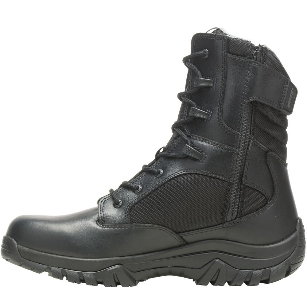 Bates GX X2 Tall Side Zip DryGuard+ Soft Toe Work Boots - Mens Black Back View
