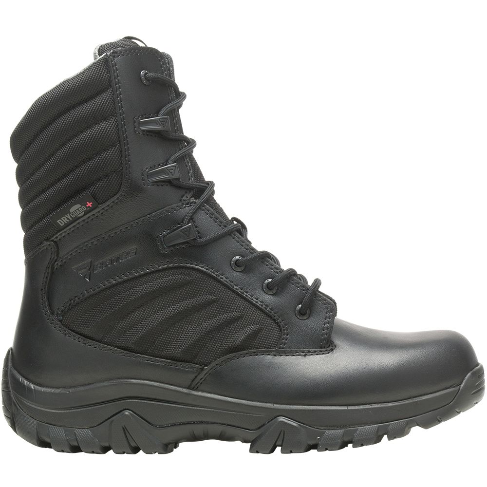 Bates GX X2 Tall Zip DryGuard Insulated Soft Toe Work Boots - Mens Black Side View