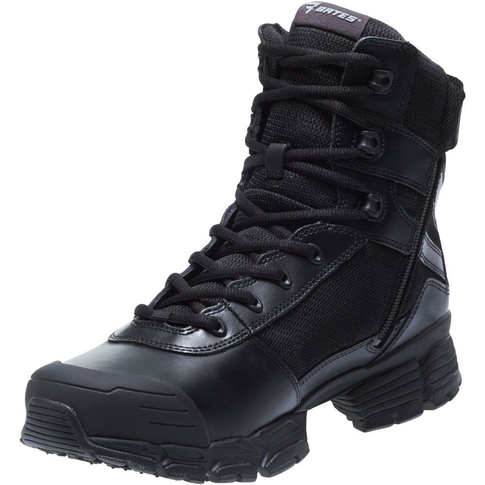 Bates 8in Velocitor Wp Zip Non-Safety Toe Work Boots - Mens Black Back View