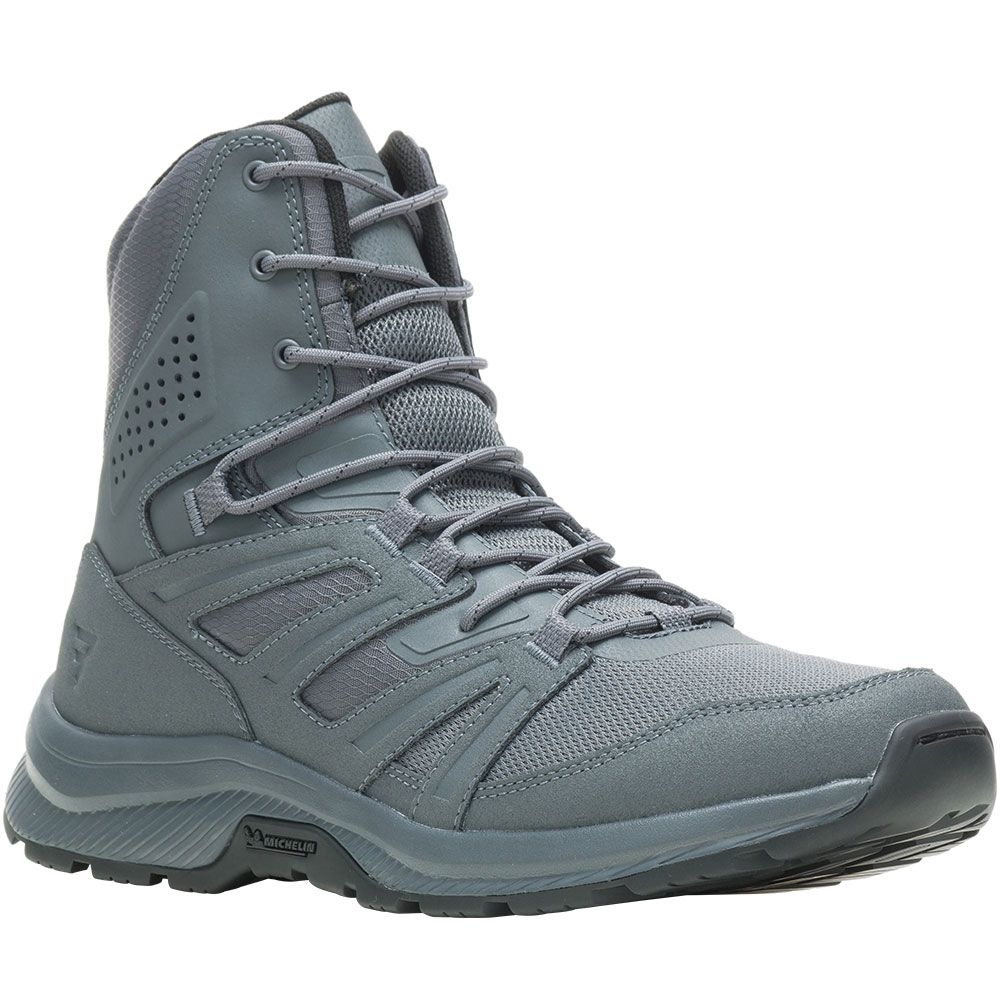 Bates Rallyforce Tall Side Zip Non-Safety Toe Work Boots - Mens Gunmetal