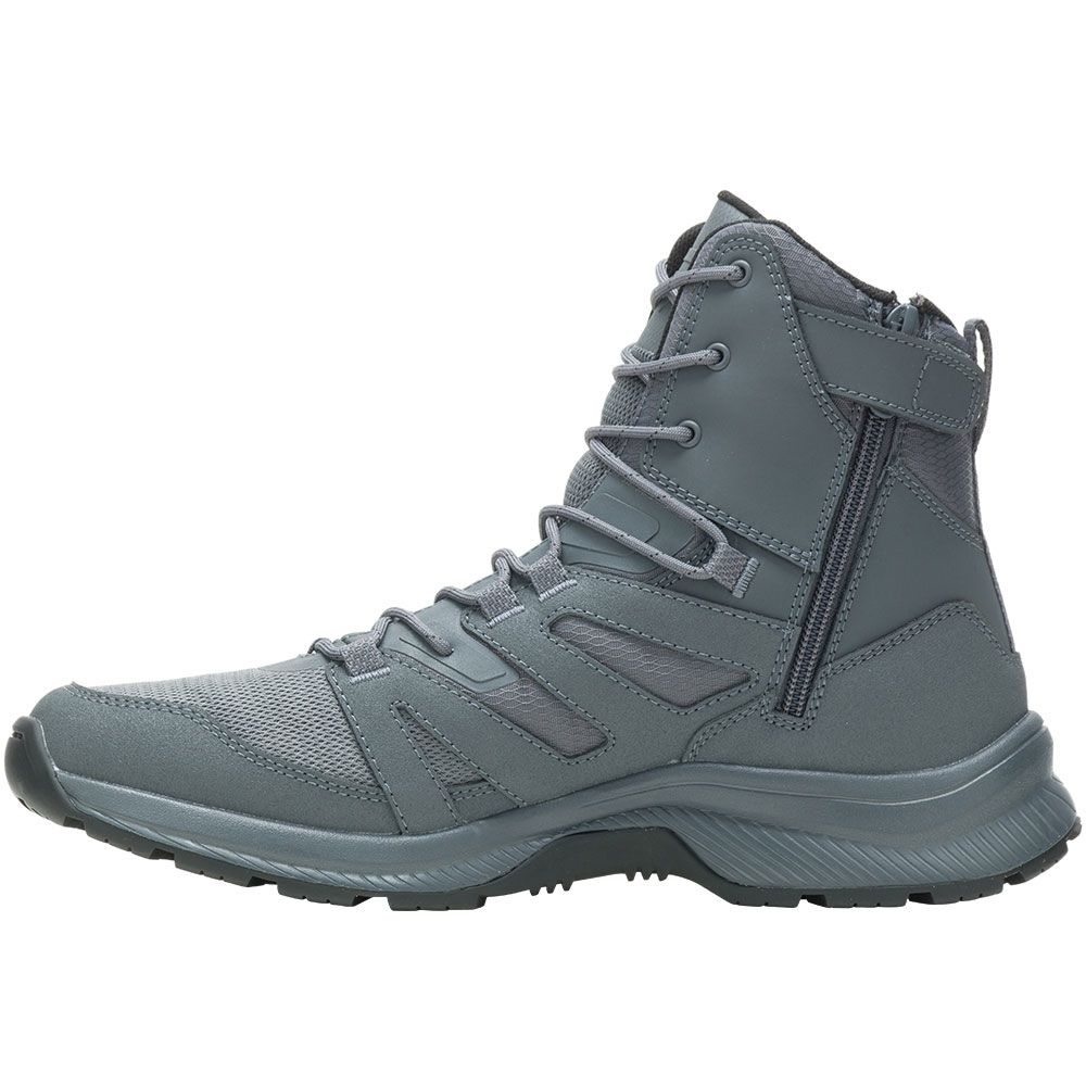 Bates Rallyforce Tall Side Zip Non-Safety Toe Work Boots - Mens Gunmetal Back View