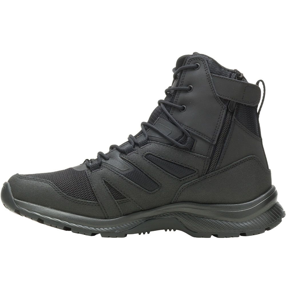 Bates Rallyforce Tall Zip Dryguard Non-Safety Toe Work Boots - Mens Black Back View