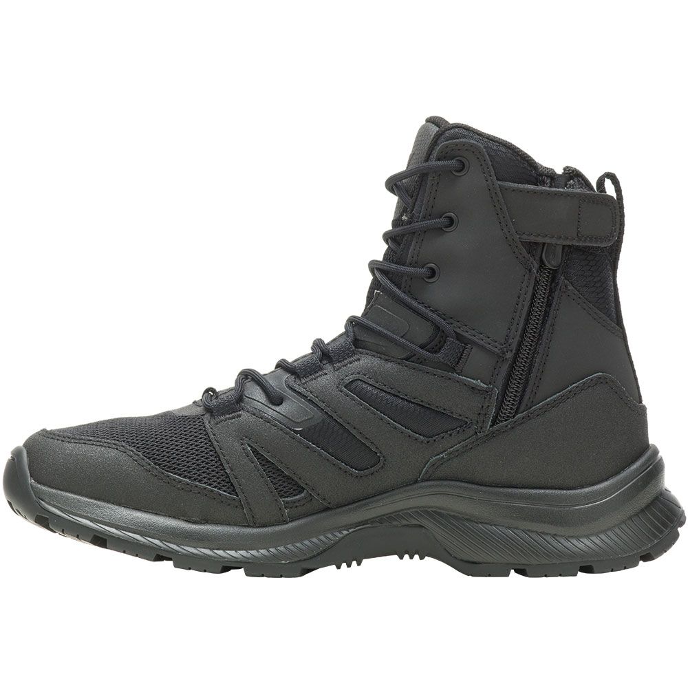 Bates Rallyforce Tall Side Zip Non-Safety Toe Work Boots - Womens Black Back View