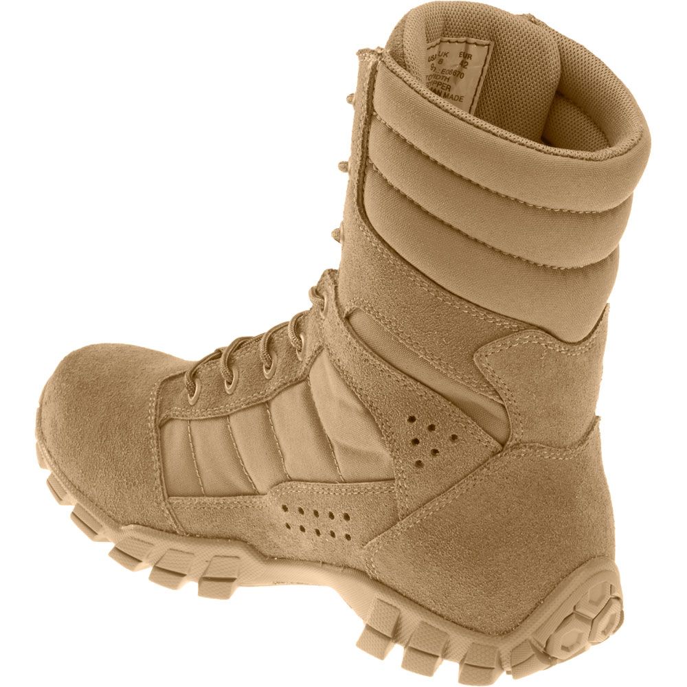 Bates Cobra 8in Hot Weather Non-Safety Toe Work Boots - Mens Tan Back View