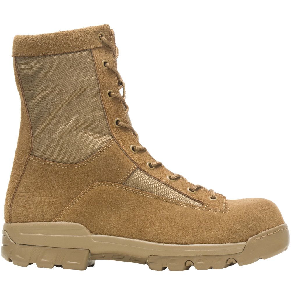 Bates Ranger 2 Hot Weather Composite Toe Work Boots - Mens Coyote Brown Side View