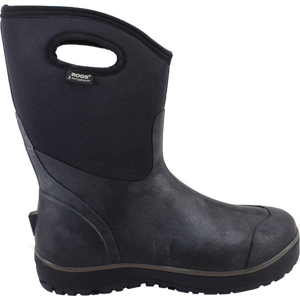 Bogs Ultra Mid Rubber Boots - Mens Black Side View