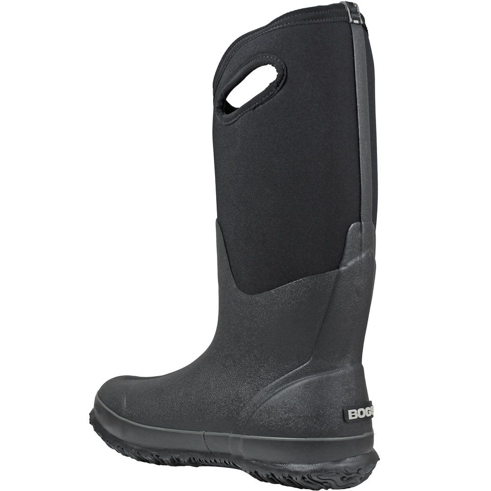 Bogs Classic Hi Handles Winter Boots - Womens Black Back View