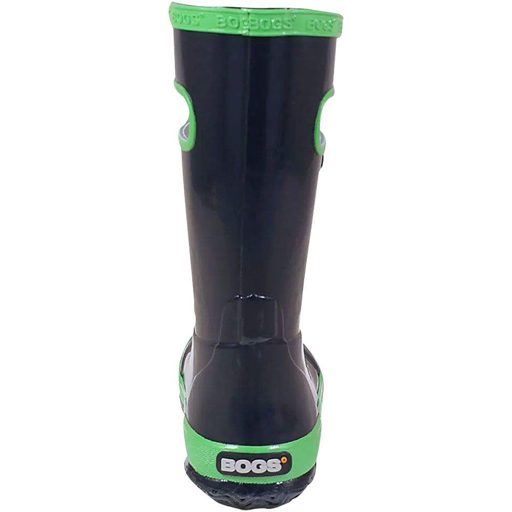 Bogs Rainboot Solid Boot - Boys | Girls Navy Green Back View