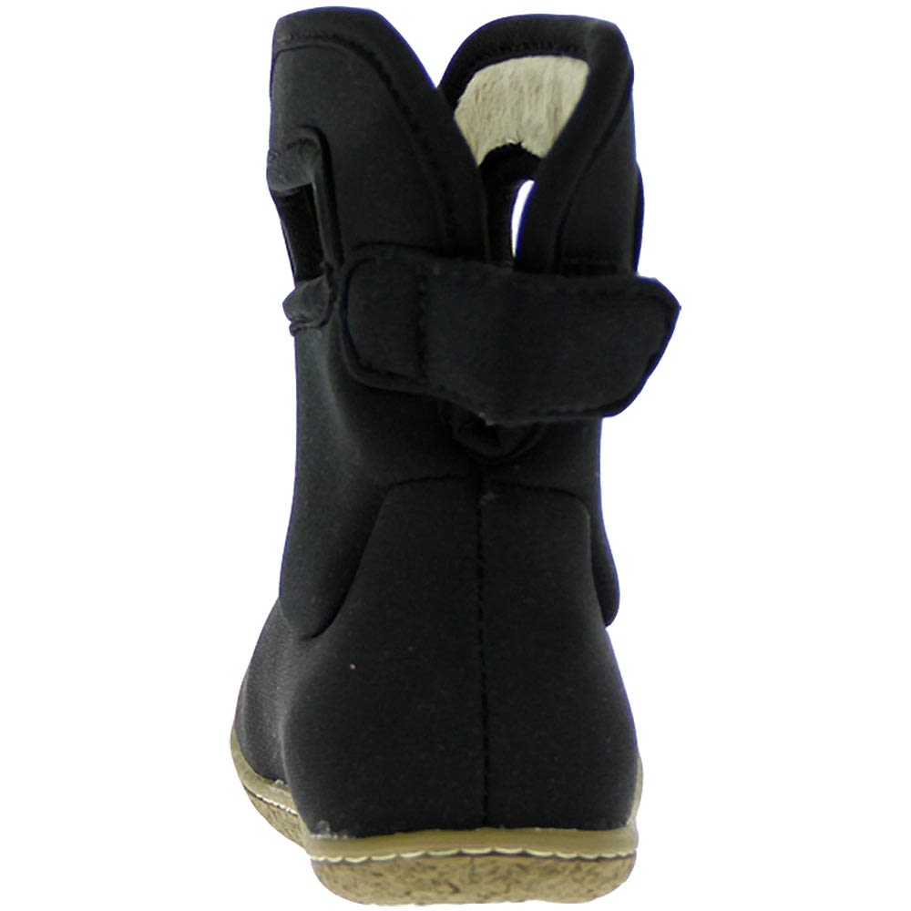 Bogs Classic Solid Color Winter Boots - Baby Toddler Black Back View