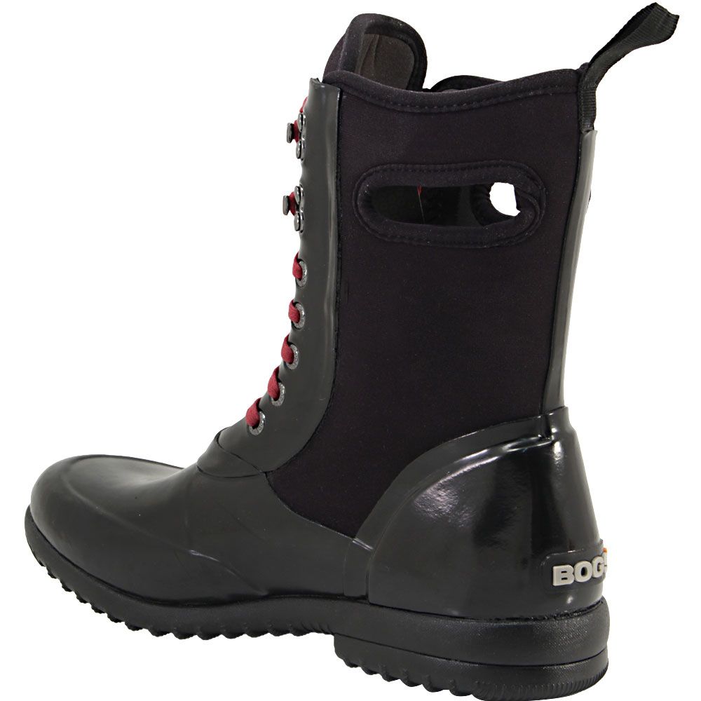 Bogs Sidney Solid Rubber Boots - Womens Black Back View