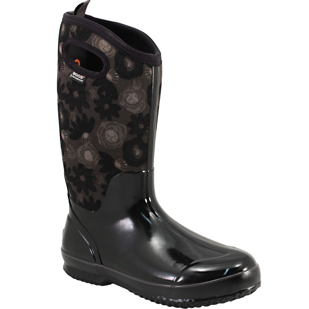 Bogs Watercolor Tall Rubber Boots - Womens Black Multi
