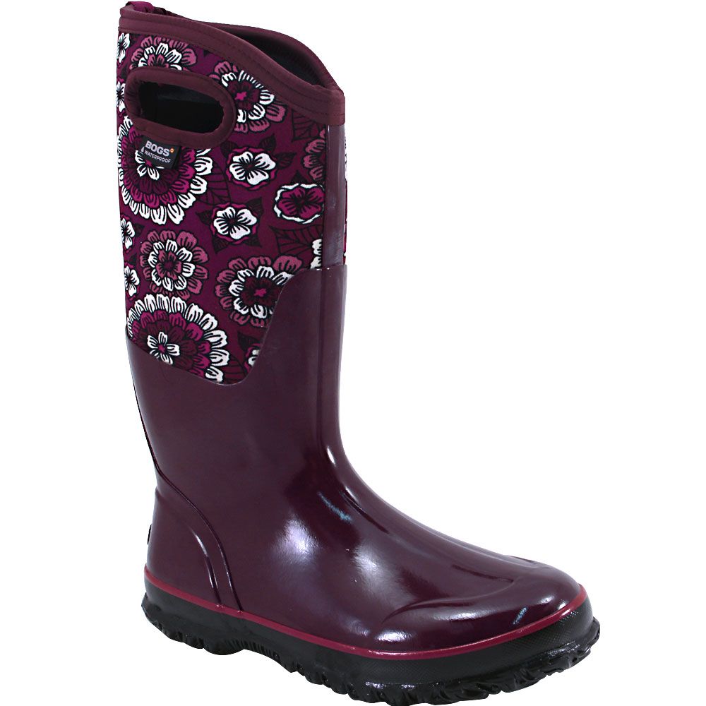 Bogs Classic Pansies Rubber Boots - Womens Berry Multi