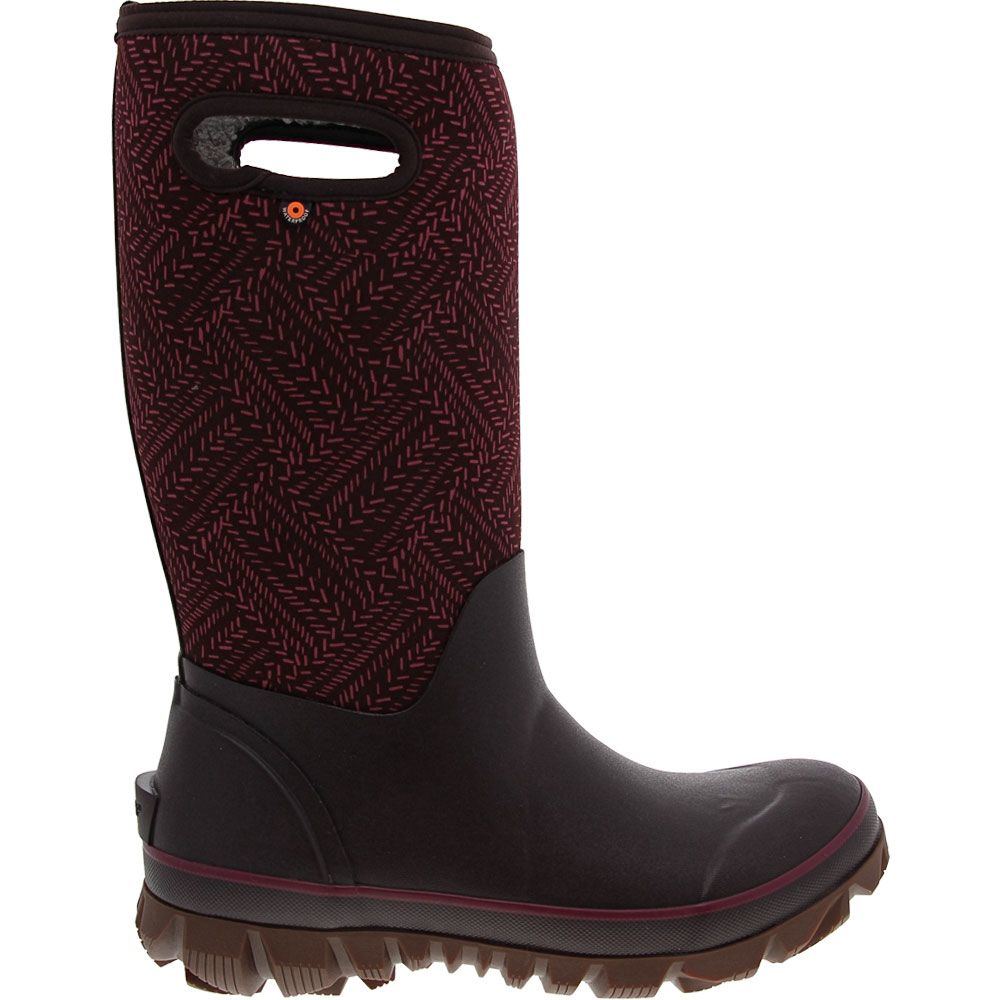 Bogs Whiteout Fleck Rubber Boots - Womens Purple Side View
