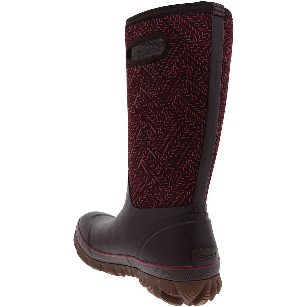 Bogs Whiteout Fleck Rubber Boots - Womens Purple Back View