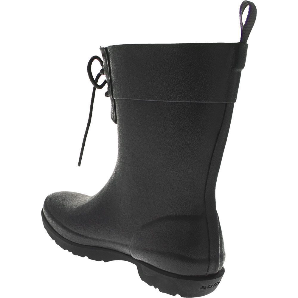 Bogs Flora 2 Eye Boot Rain Boots - Womens Black Back View